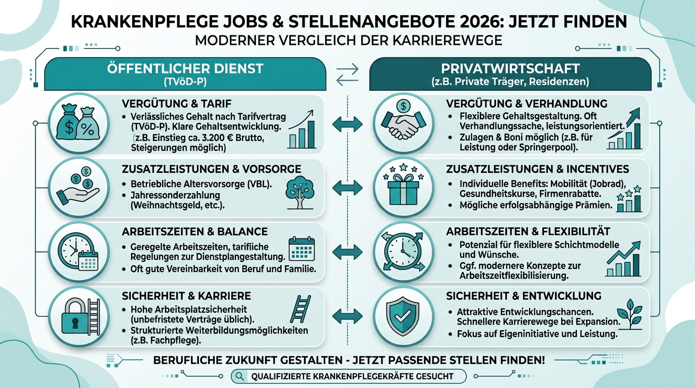 Infografik: krankenpflege jobs stellenangebote