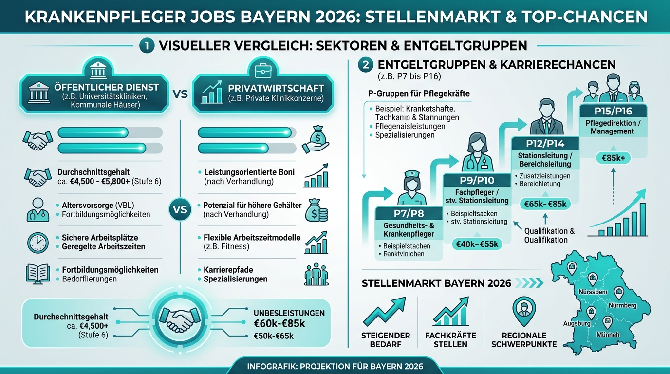 Infografik: krankenpfleger jobs bayern