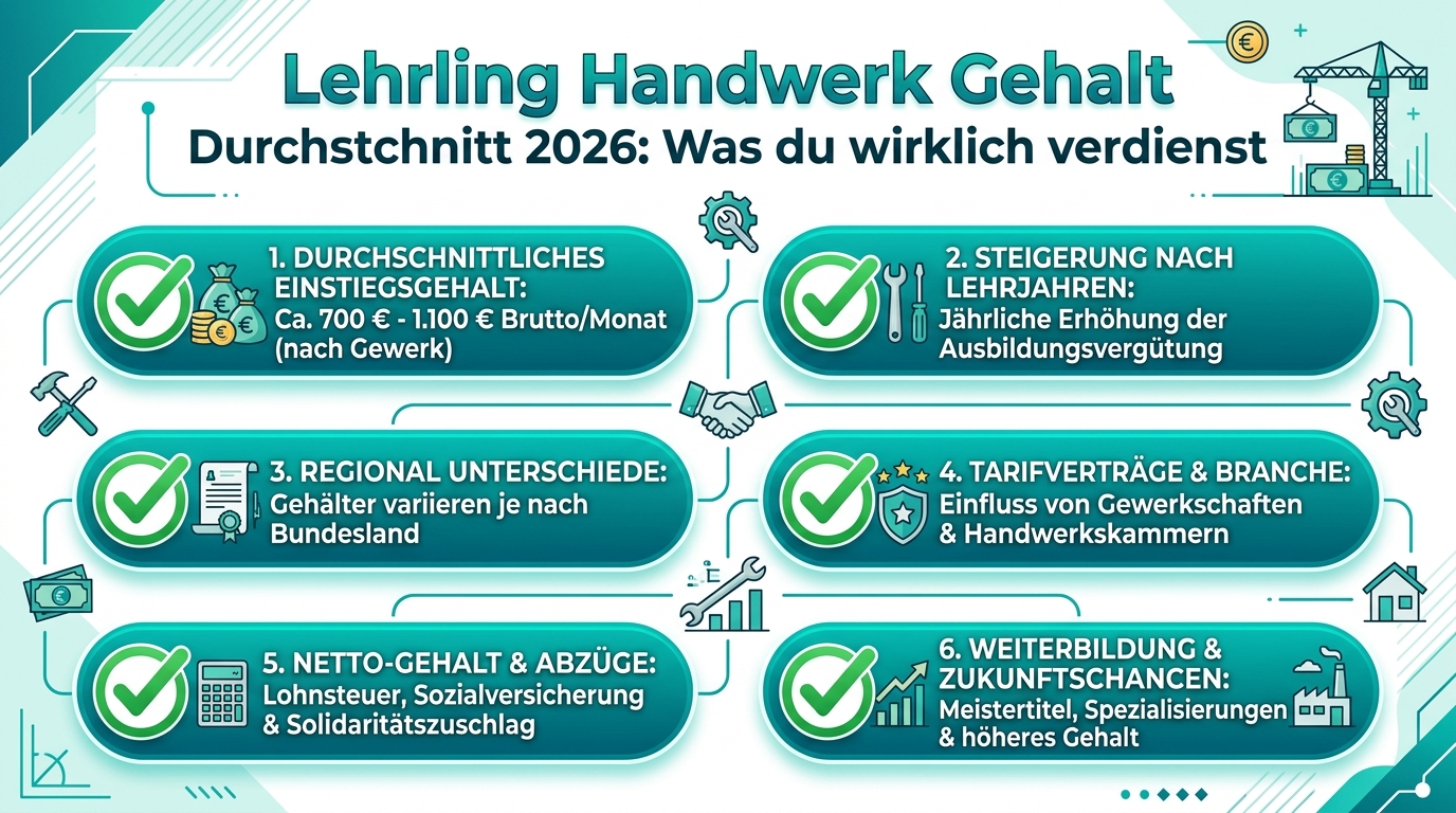 Infografik: lehrling handwerk gehalt durchschnitt