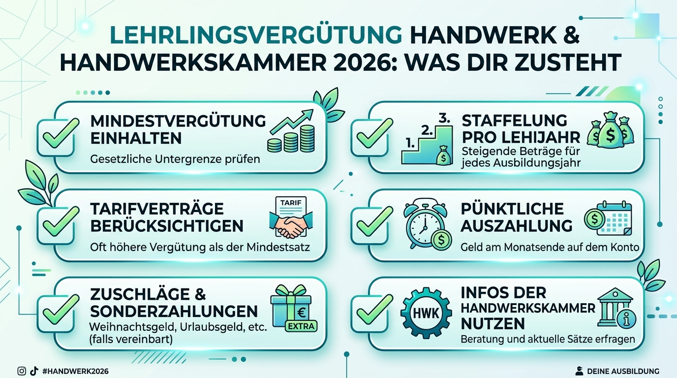 Infografik: lehrlingsvergütung handwerk handwerkskammer