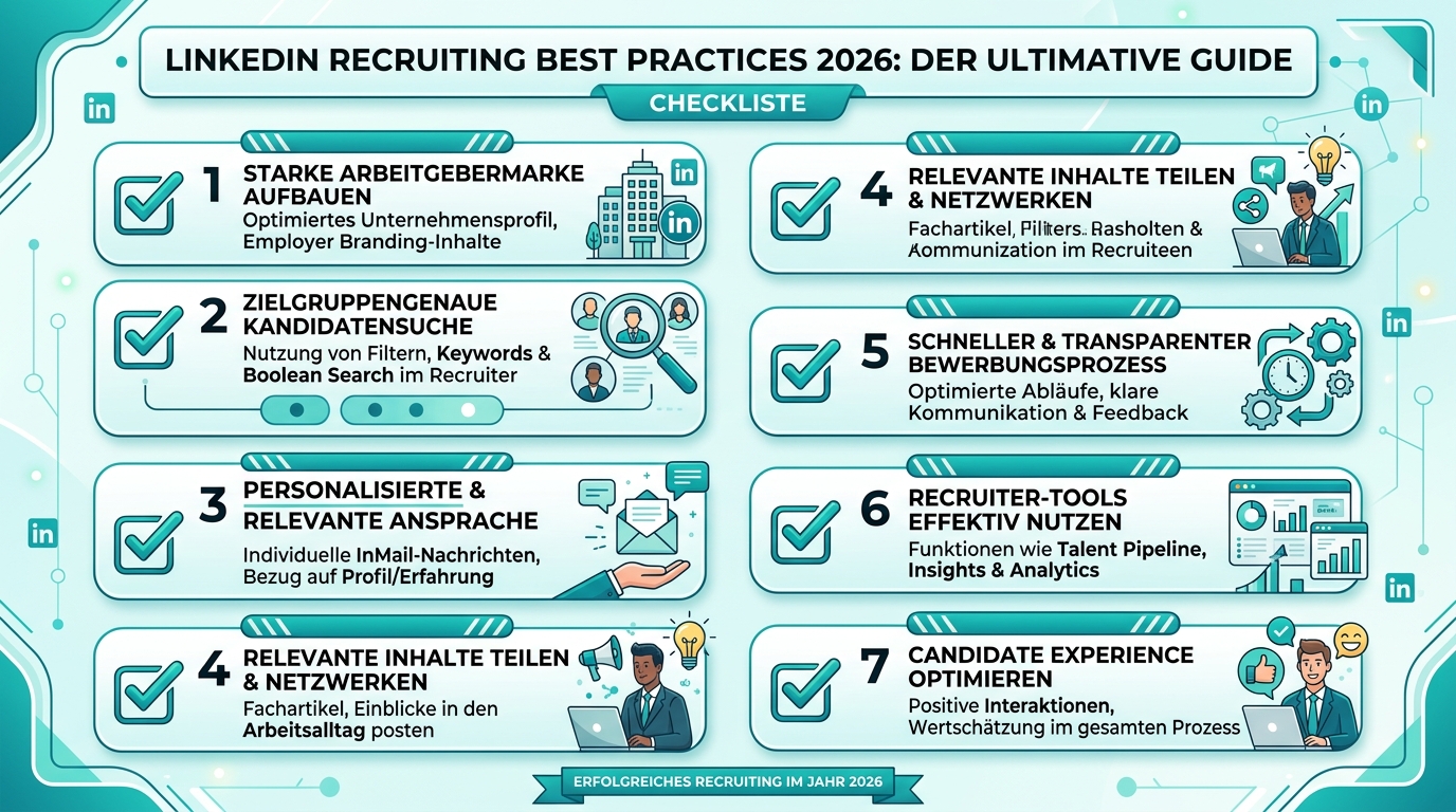 LinkedIn Recruiting Best Practices 2026: Der ultimative Guide Infografik: linkedin recruiting best practices