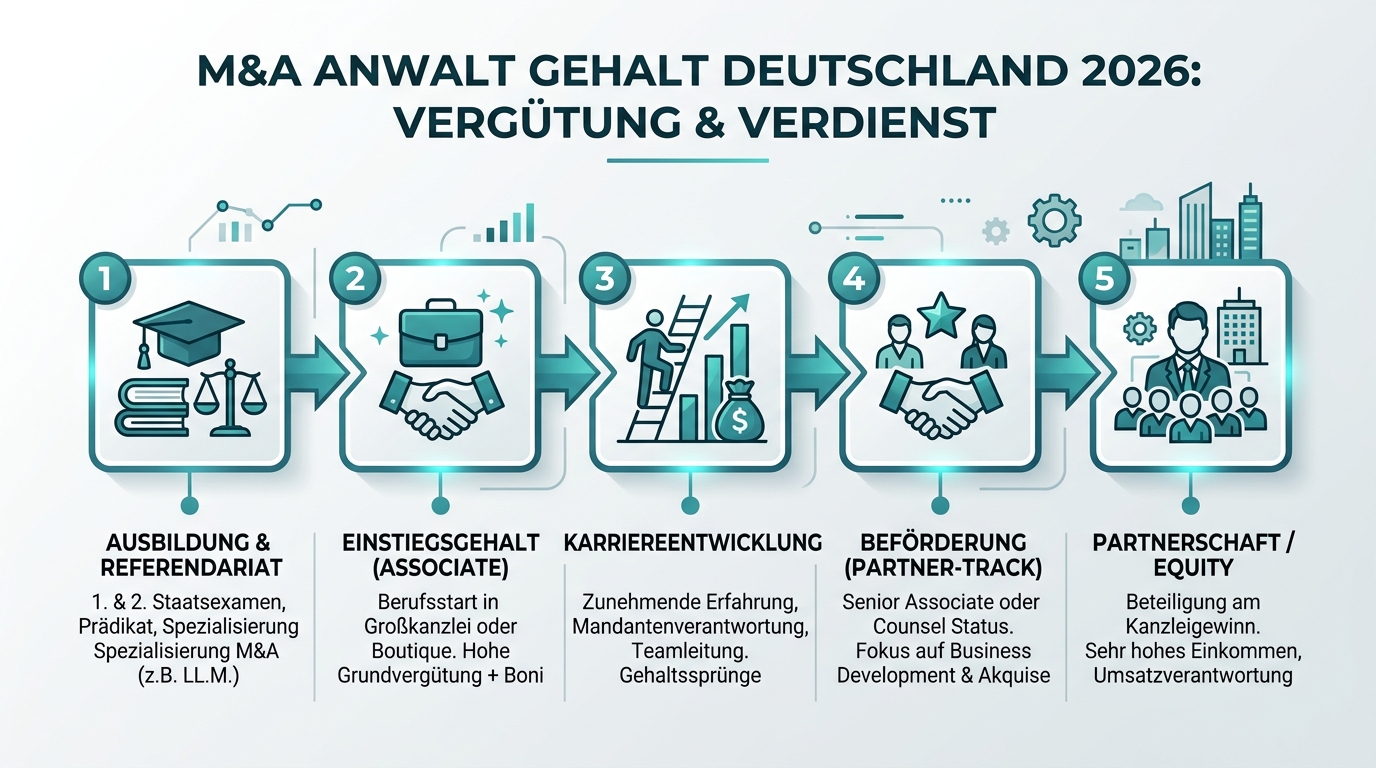 Infografik: m&a anwalt gehalt deutschland