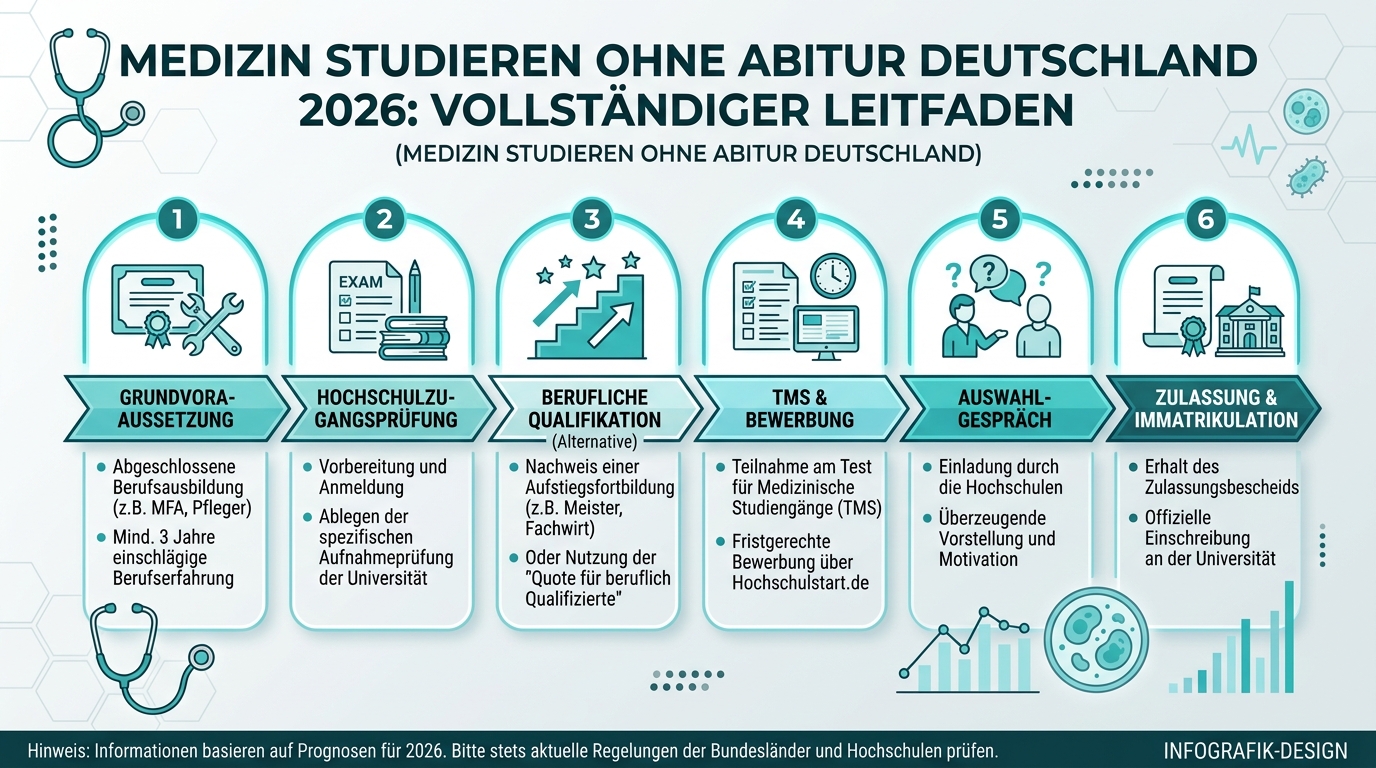 Infografik: medizin studieren ohne abitur deutschland