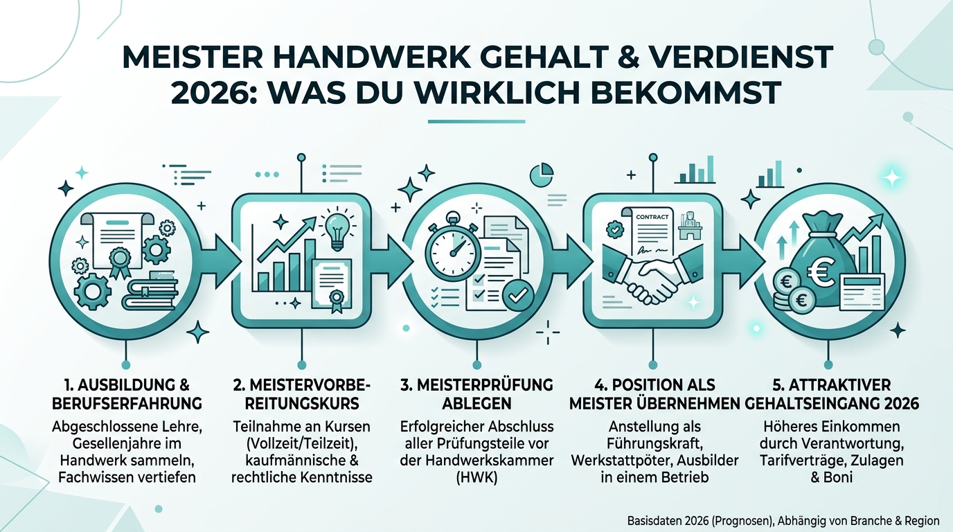 Infografik: meister handwerk gehalt verdienst