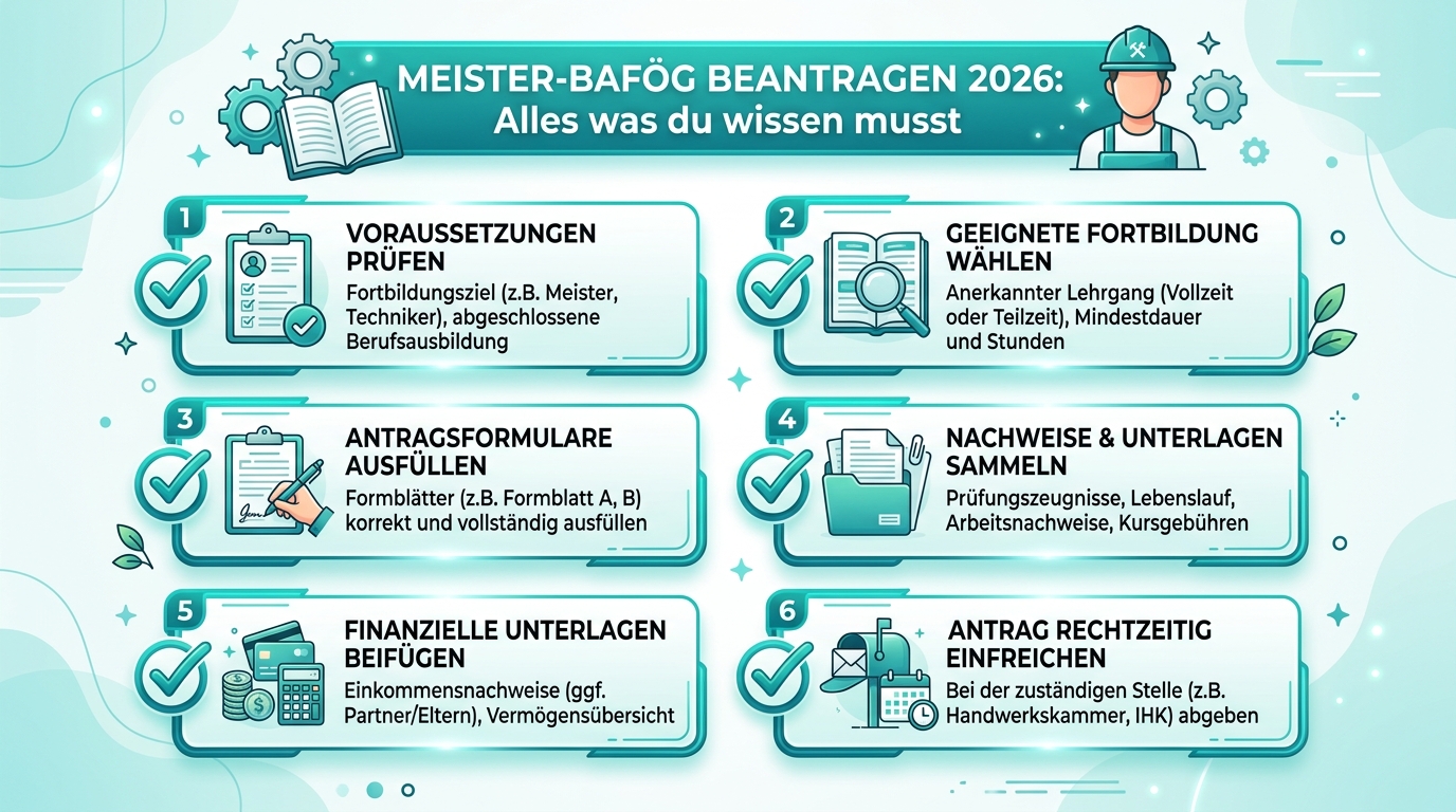 Infografik: meisterbafög beantragen