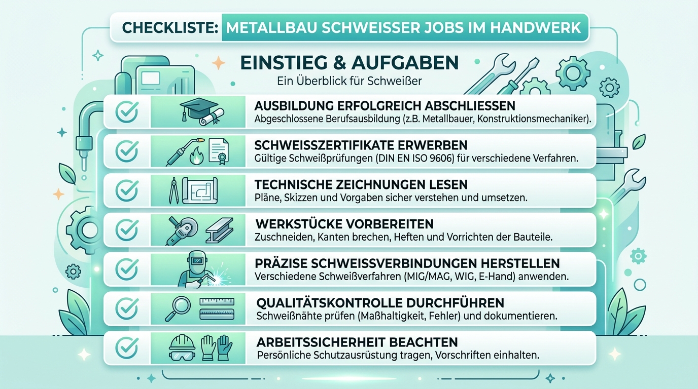 Infografik: metallbau schweißer jobs handwerk