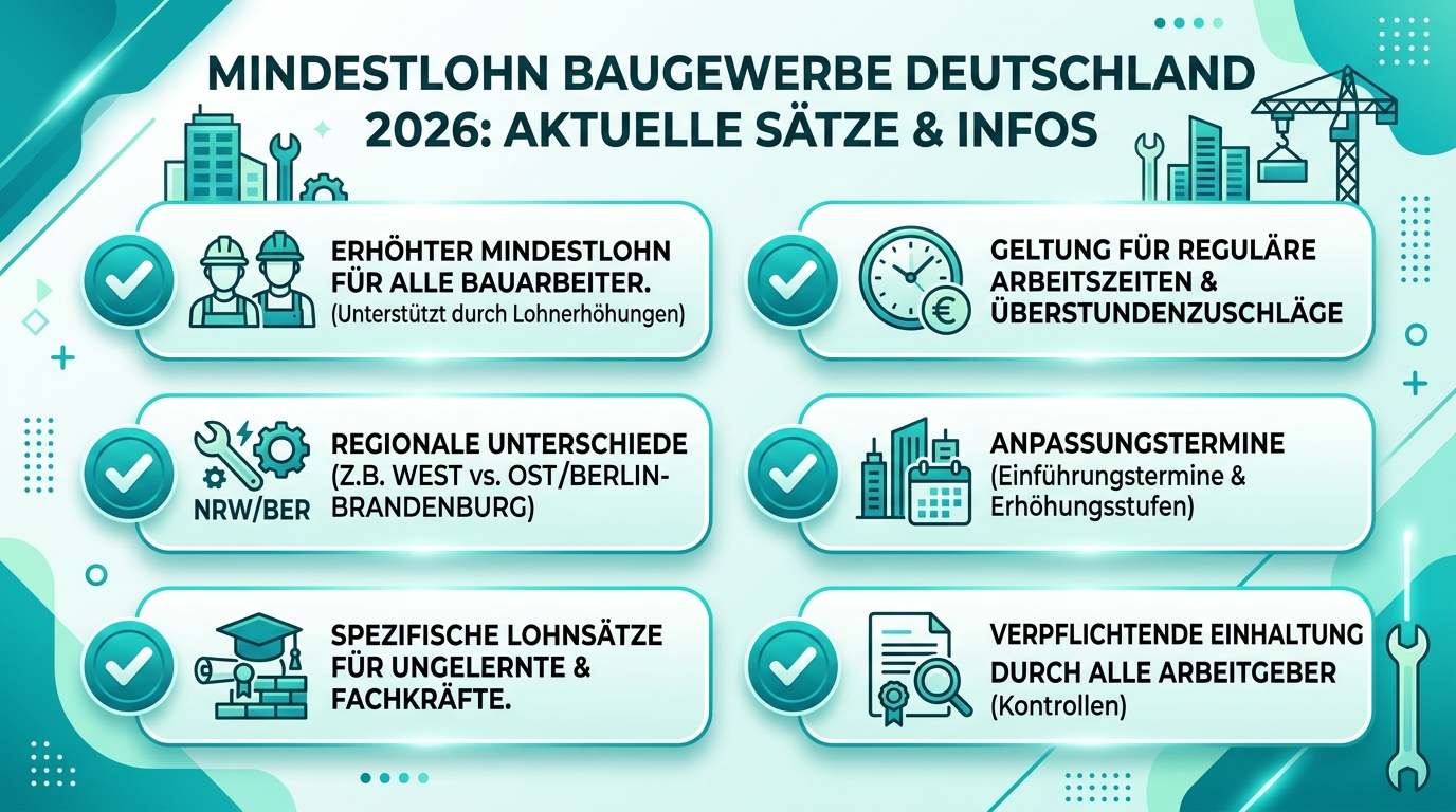 Infografik: mindestlohn baugewerbe deutschland