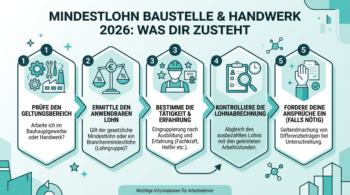 Infografik: mindestlohn baustelle handwerk
