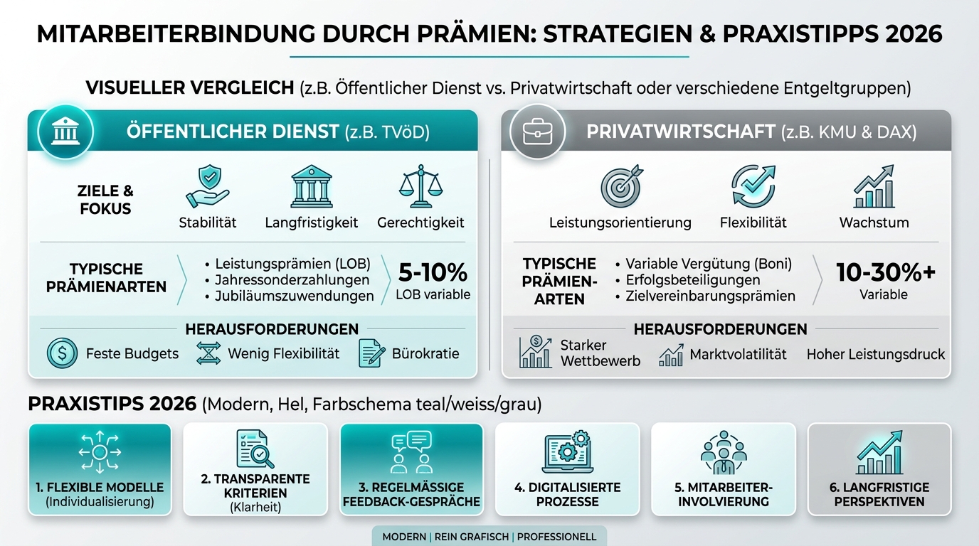Mitarbeiterbindung durch Prämien: Strategien & Praxistipps 2026 Infografik: mitarbeiterbindung prämien