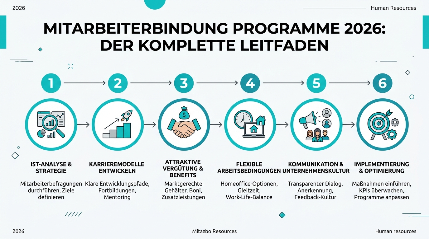Mitarbeiterbindung Programme 2026: Der komplette Leitfaden Infografik: mitarbeiterbindung programme
