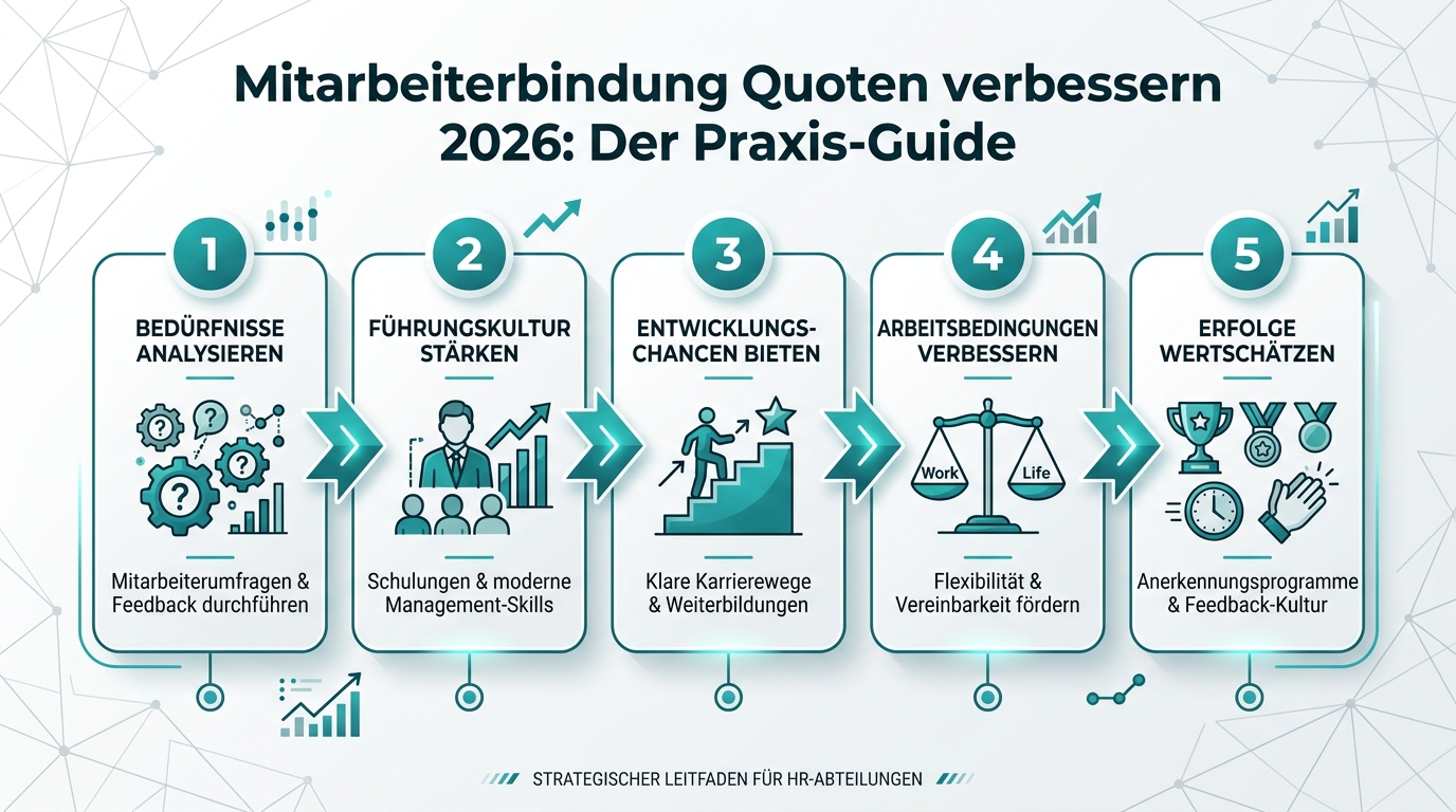 Mitarbeiterbindung Quoten verbessern 2026: Der Praxis-Guide Infografik: mitarbeiterbindung quoten verbessern