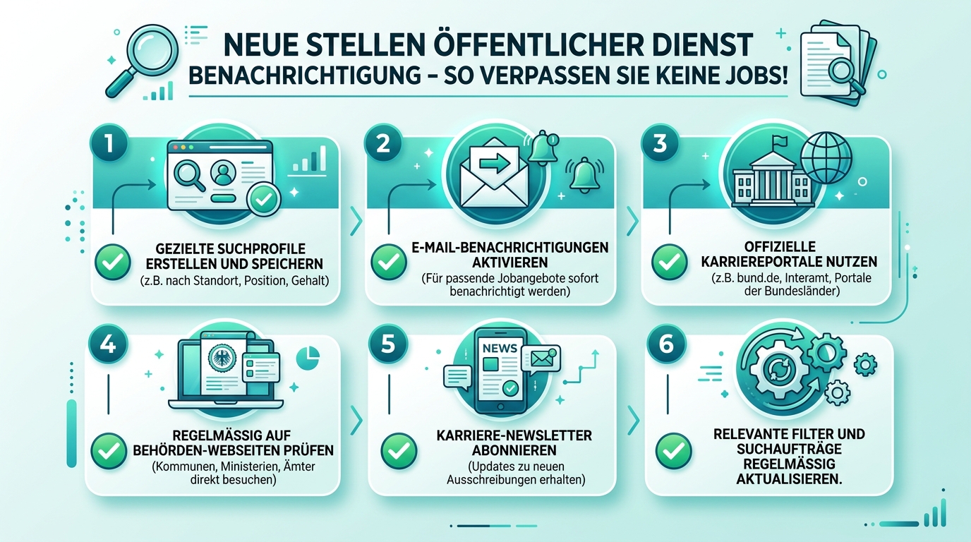 Infografik: neue stellen öffentlicher dienst benachrichtigung