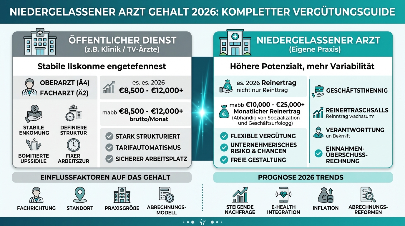Infografik: niedergelassener arzt gehalt