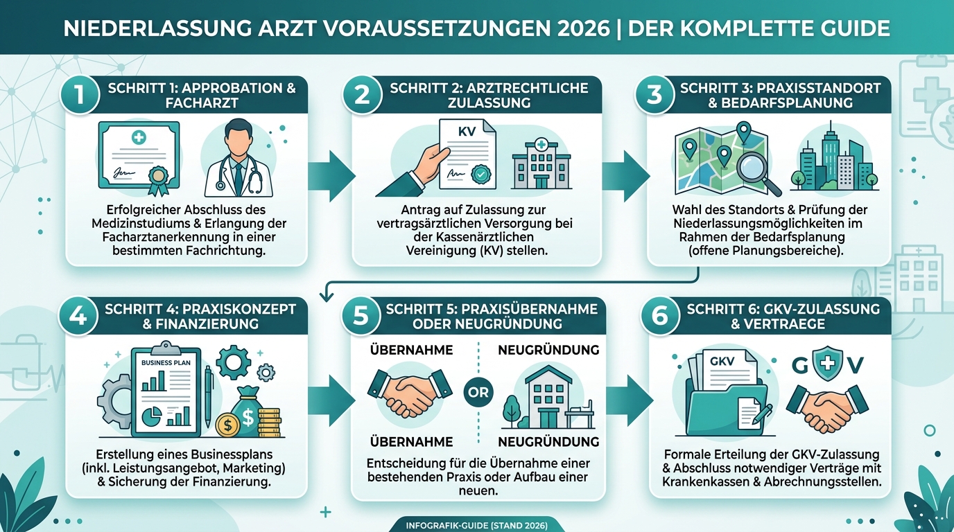 Infografik: niederlassung arzt voraussetzungen