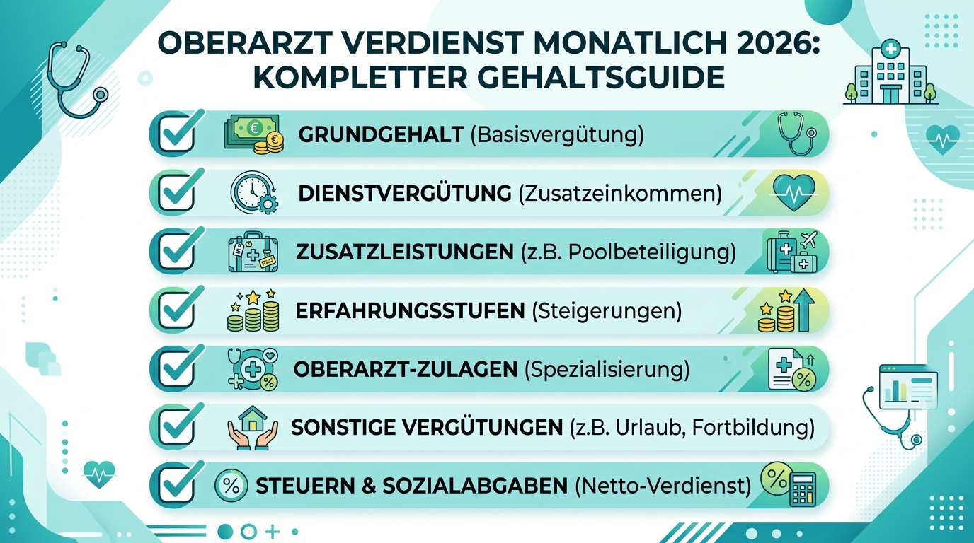 Infografik: oberarzt verdienst monatlich