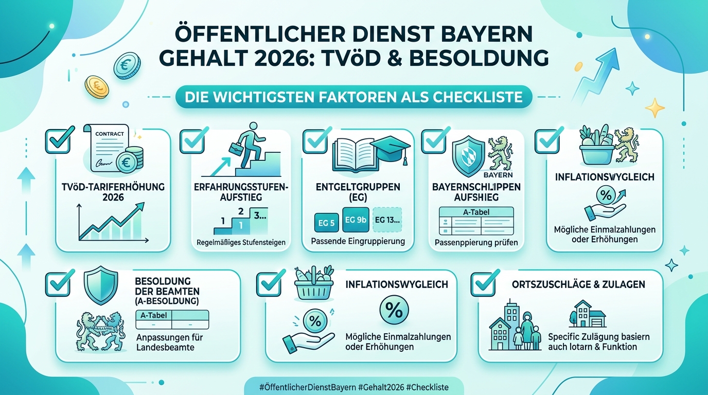 Infografik: öffentlicher dienst bayern gehalt