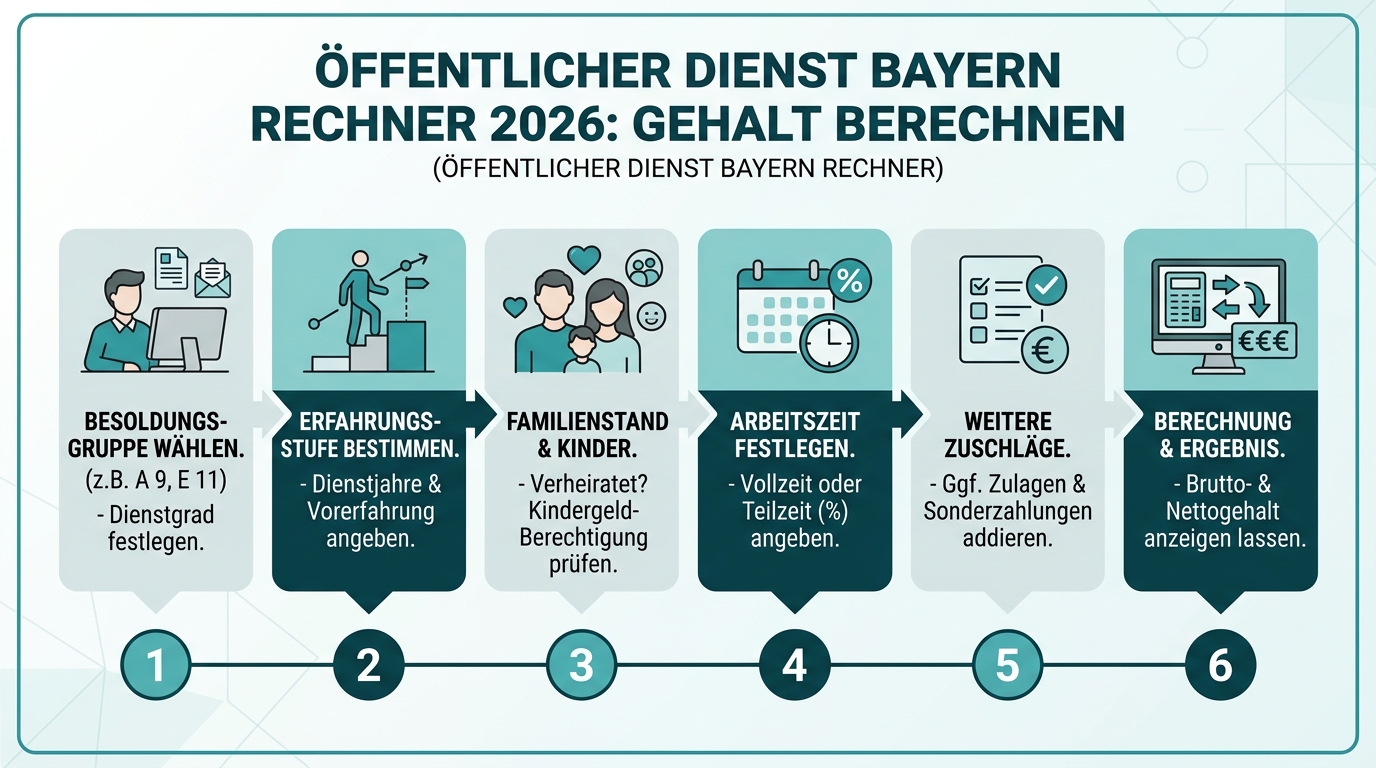 Infografik: öffentlicher dienst bayern rechner