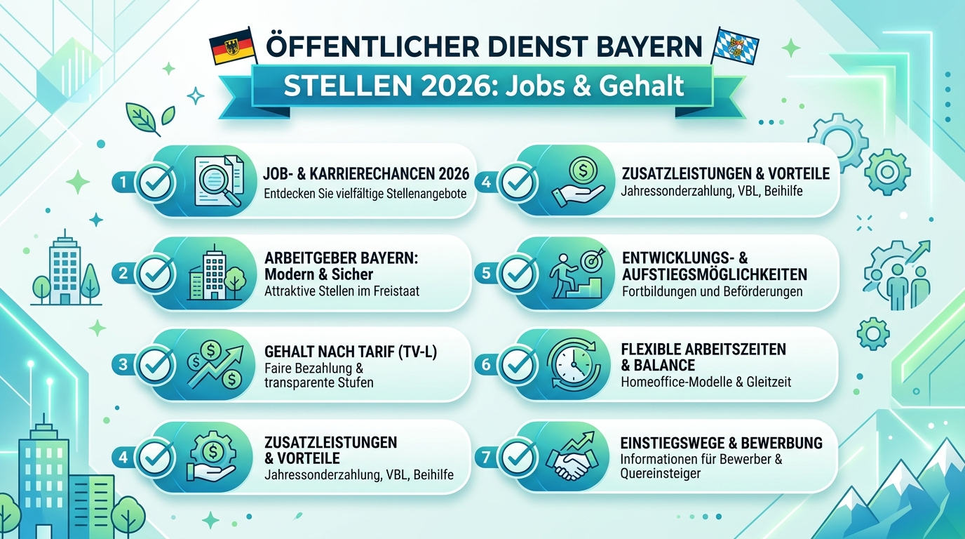 Infografik: öffentlicher dienst bayern stellen
