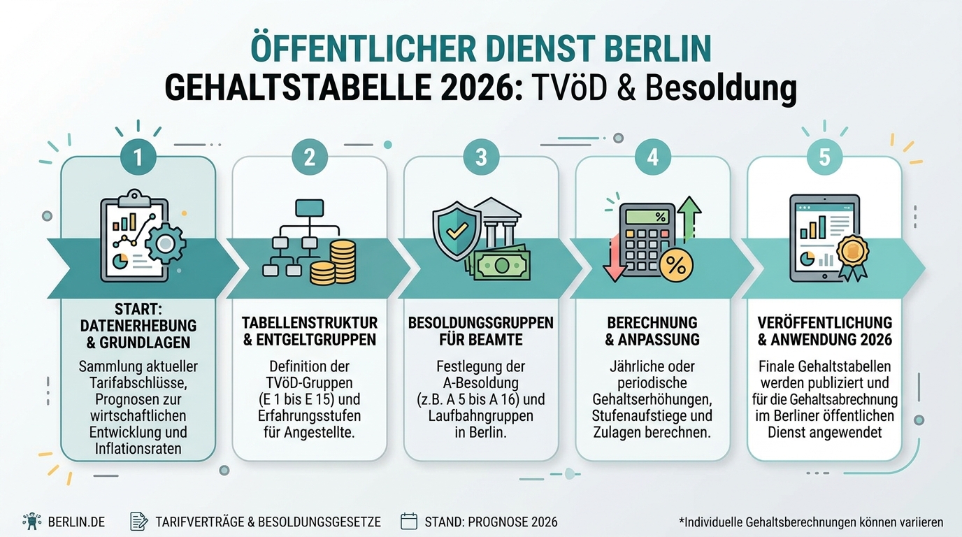 Infografik: öffentlicher dienst berlin gehaltstabelle