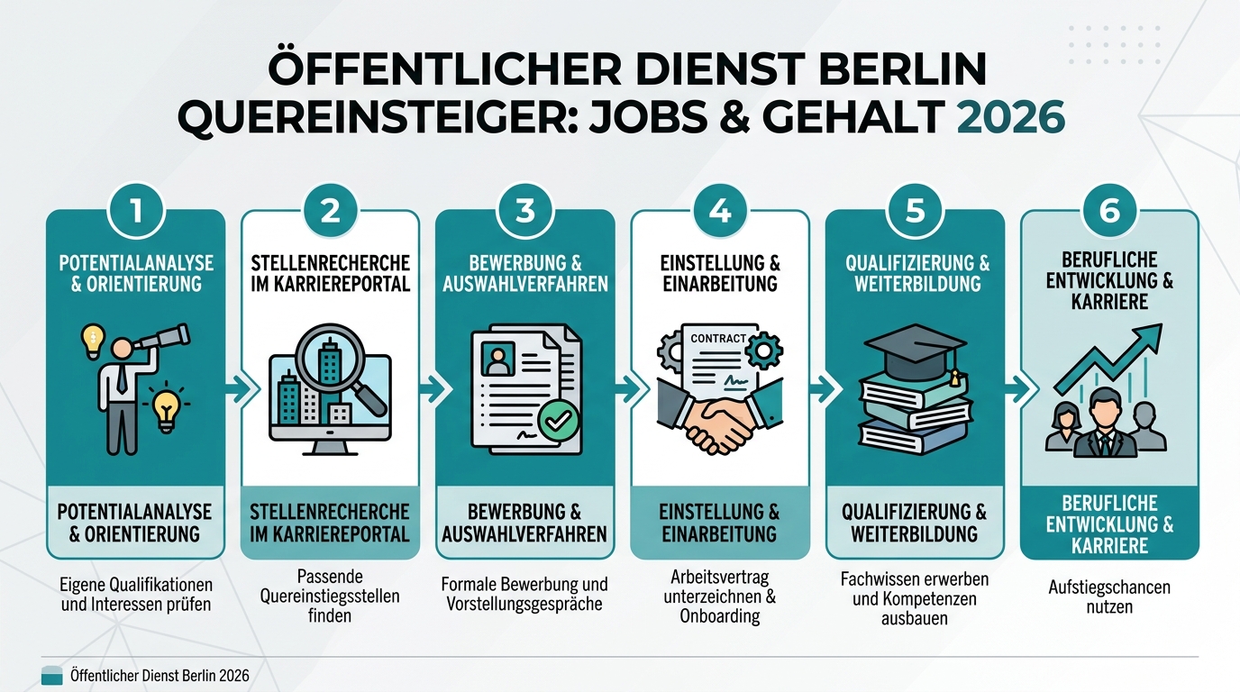 Infografik: öffentlicher dienst berlin quereinsteiger