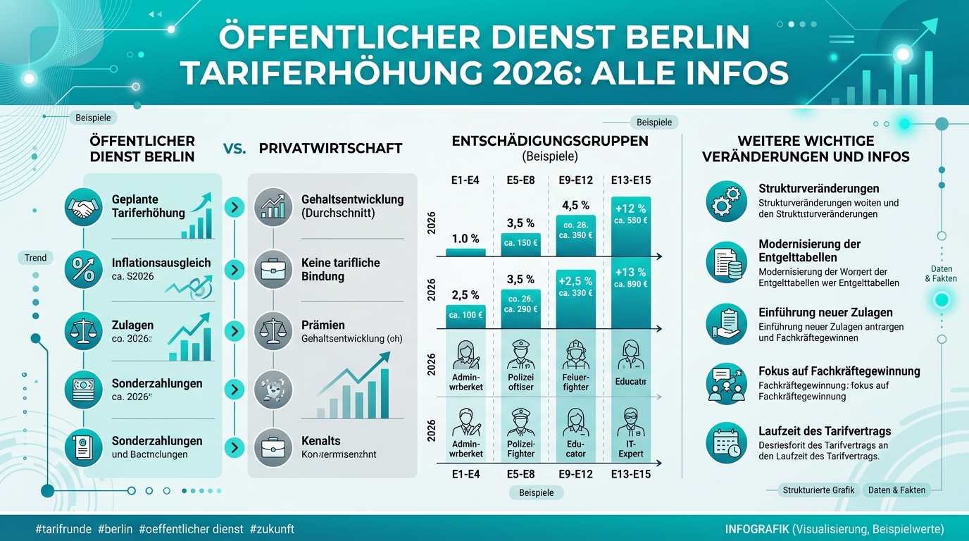 Infografik: öffentlicher dienst berlin tariferhöhung