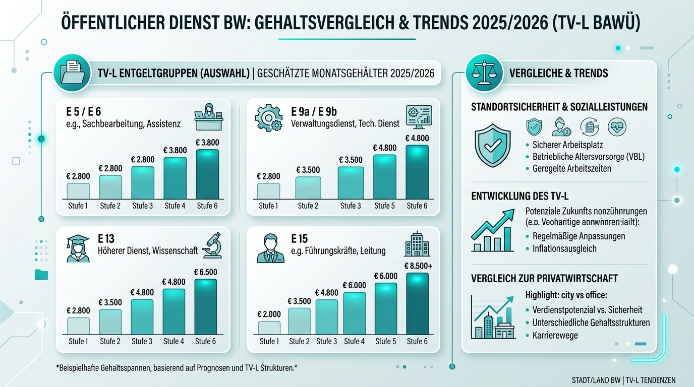 Infografik: öffentlicher dienst bw tabelle