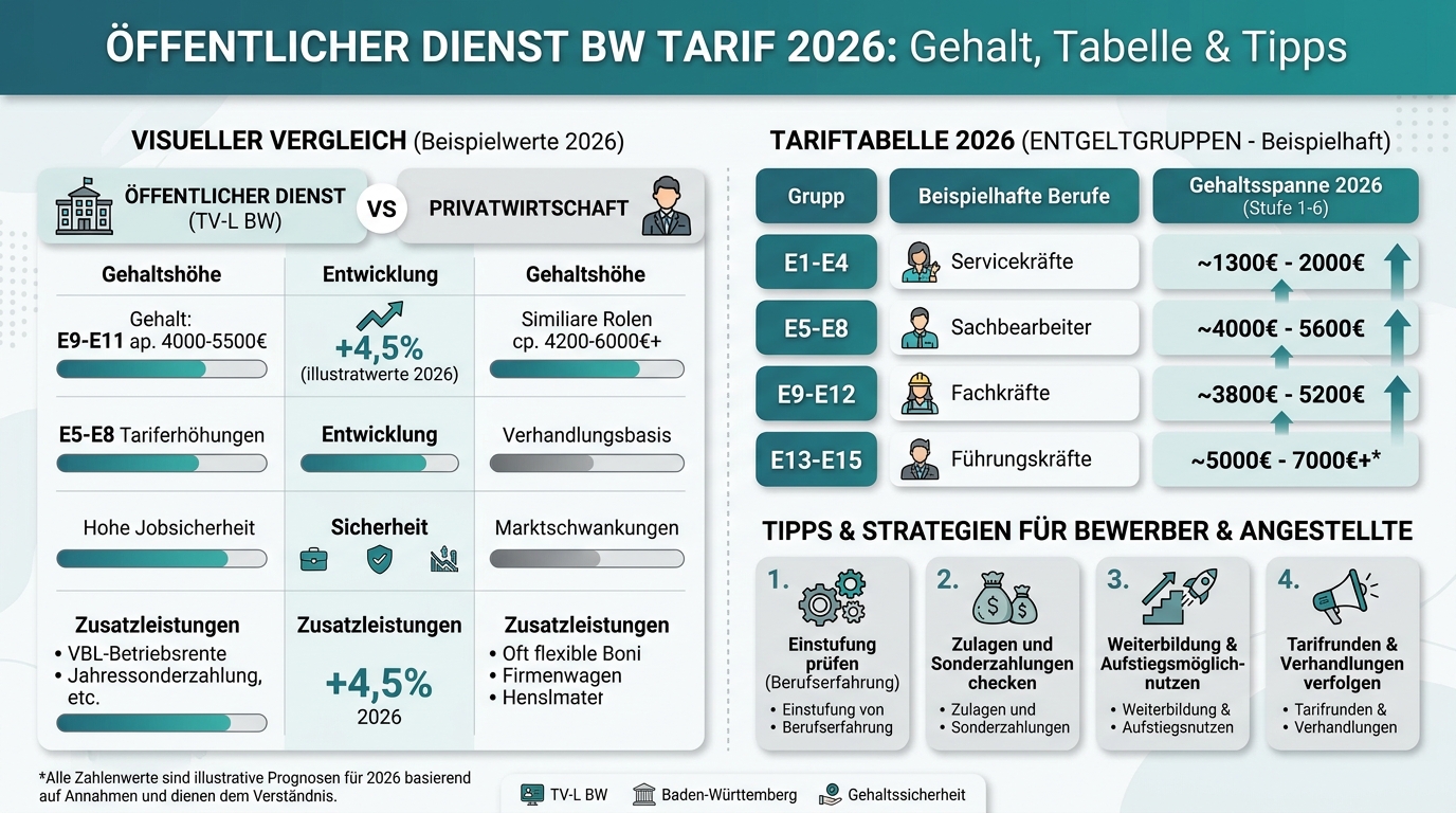 Infografik: öffentlicher dienst bw tarif