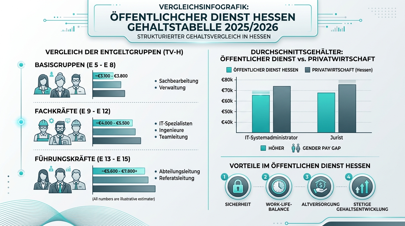 Infografik: öffentlicher dienst hessen gehaltstabelle