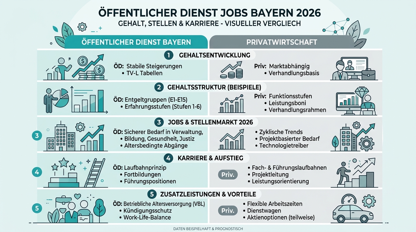 Infografik: öffentlicher dienst jobs bayern