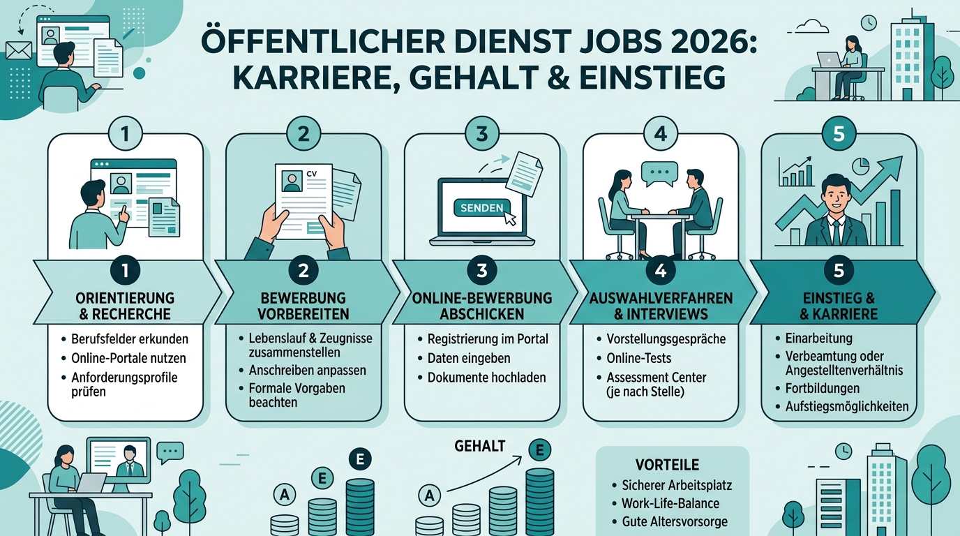 Infografik: öffentlicher dienst jobs