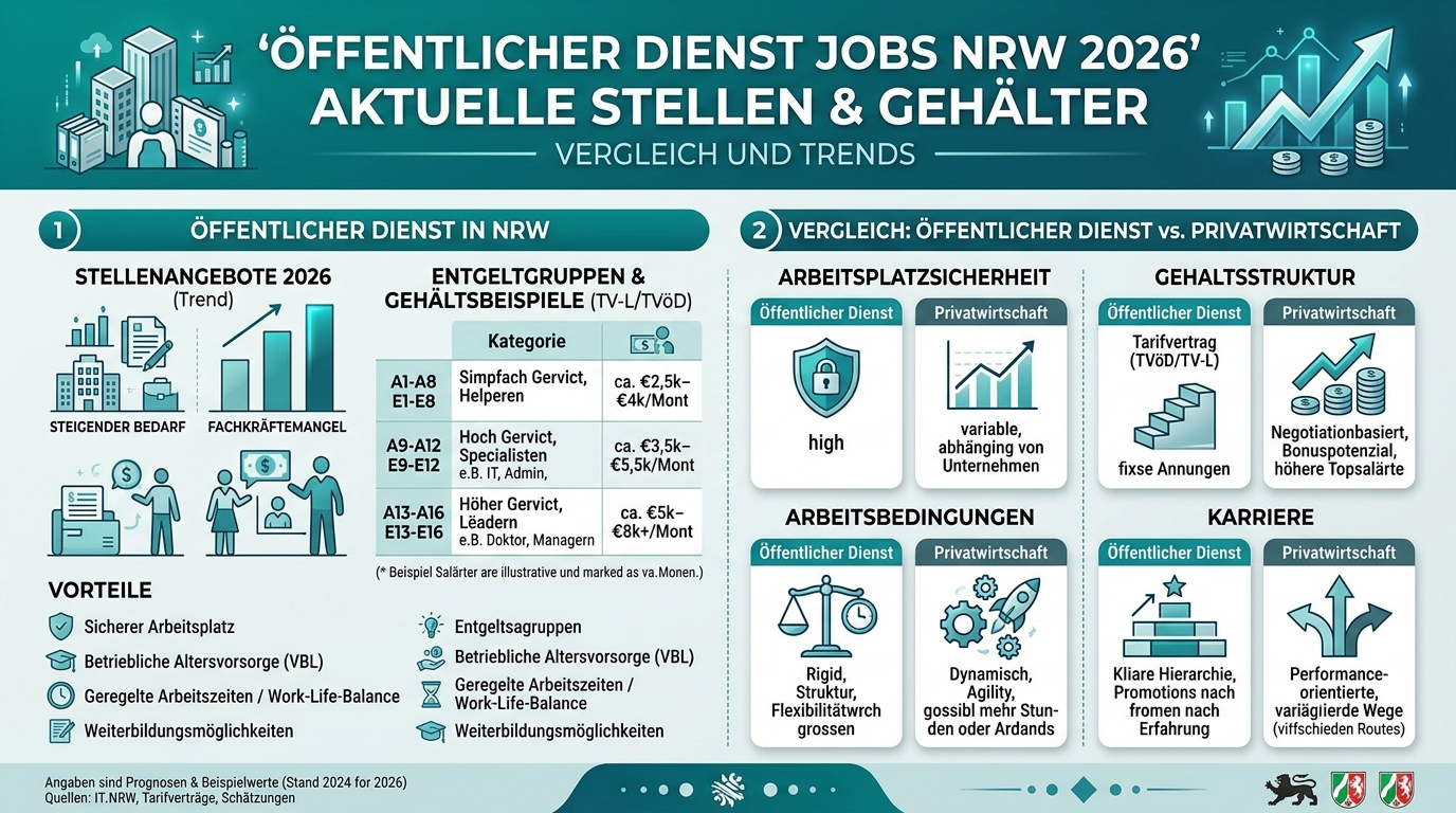 Infografik: öffentlicher dienst jobs nrw