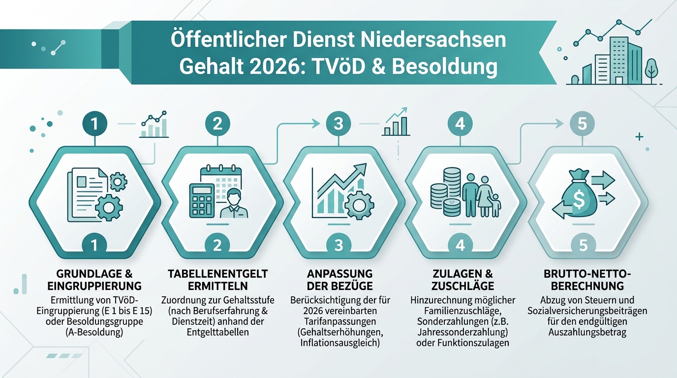 Infografik: öffentlicher dienst niedersachsen gehalt