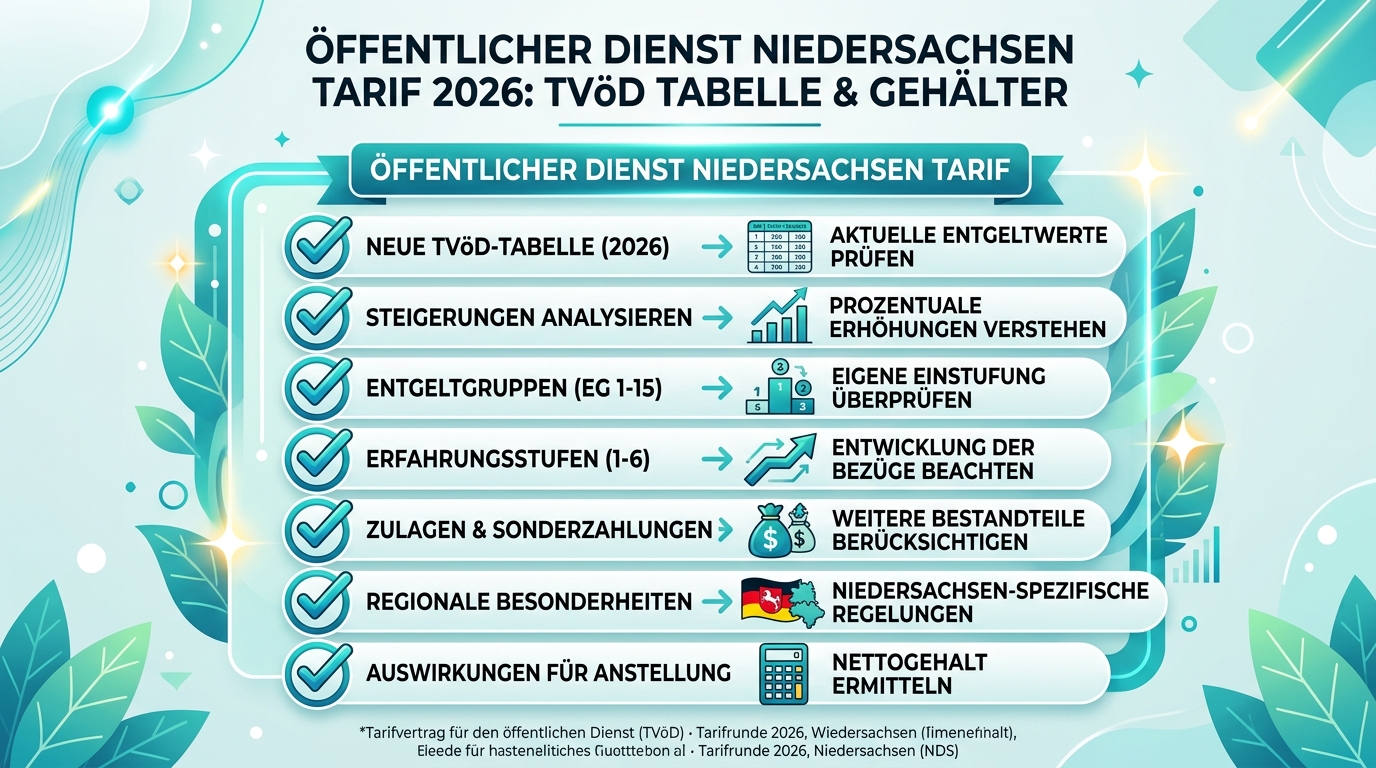 Infografik: öffentlicher dienst niedersachsen tarif