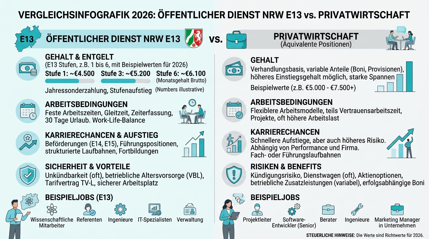 Infografik: öffentlicher dienst nrw e13