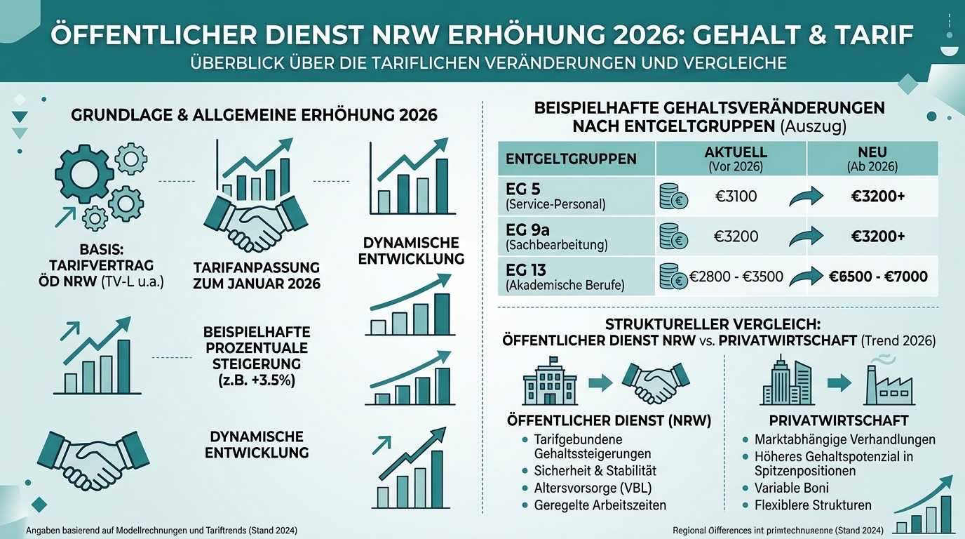 Infografik: öffentlicher dienst nrw erhöhung