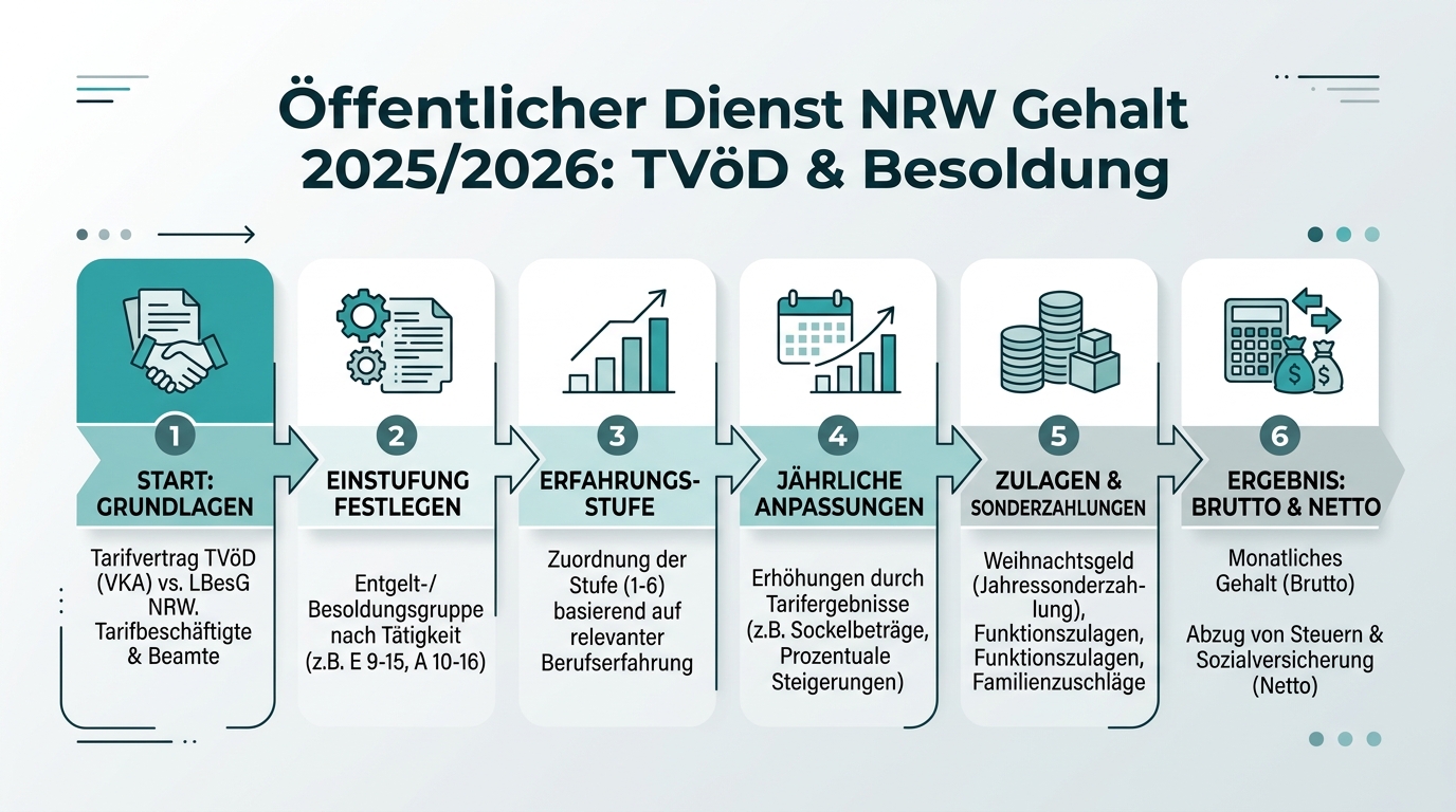 Infografik: öffentlicher dienst nrw gehalt