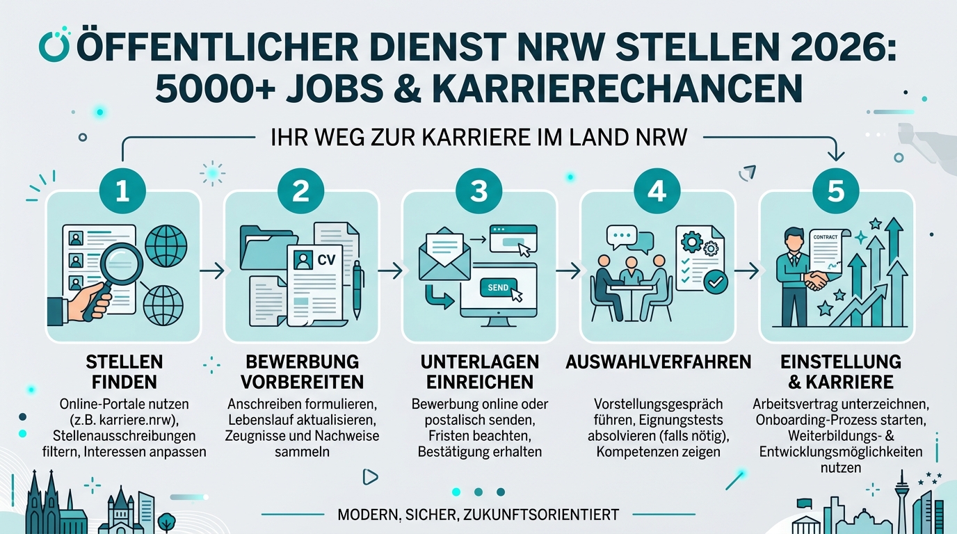 Infografik: öffentlicher dienst nrw stellen