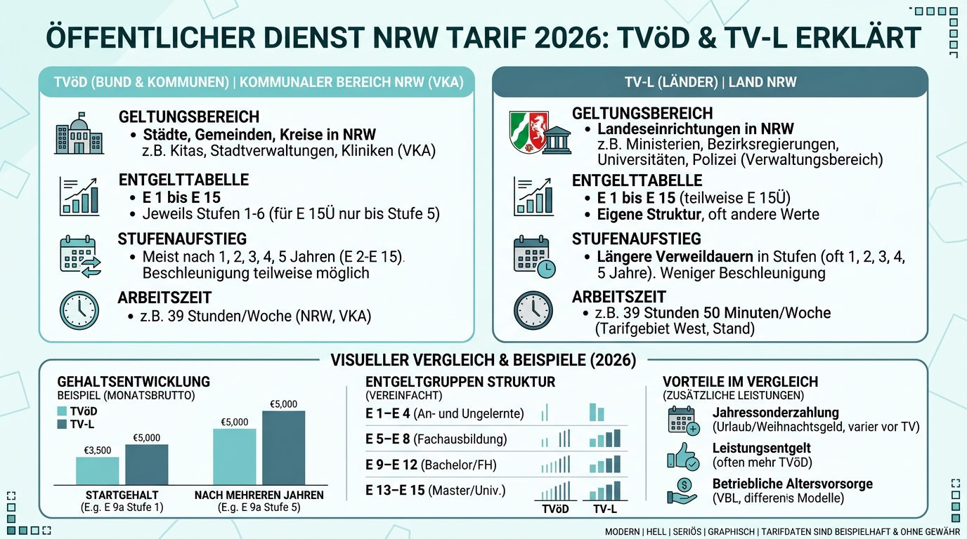 Infografik: öffentlicher dienst nrw tarif