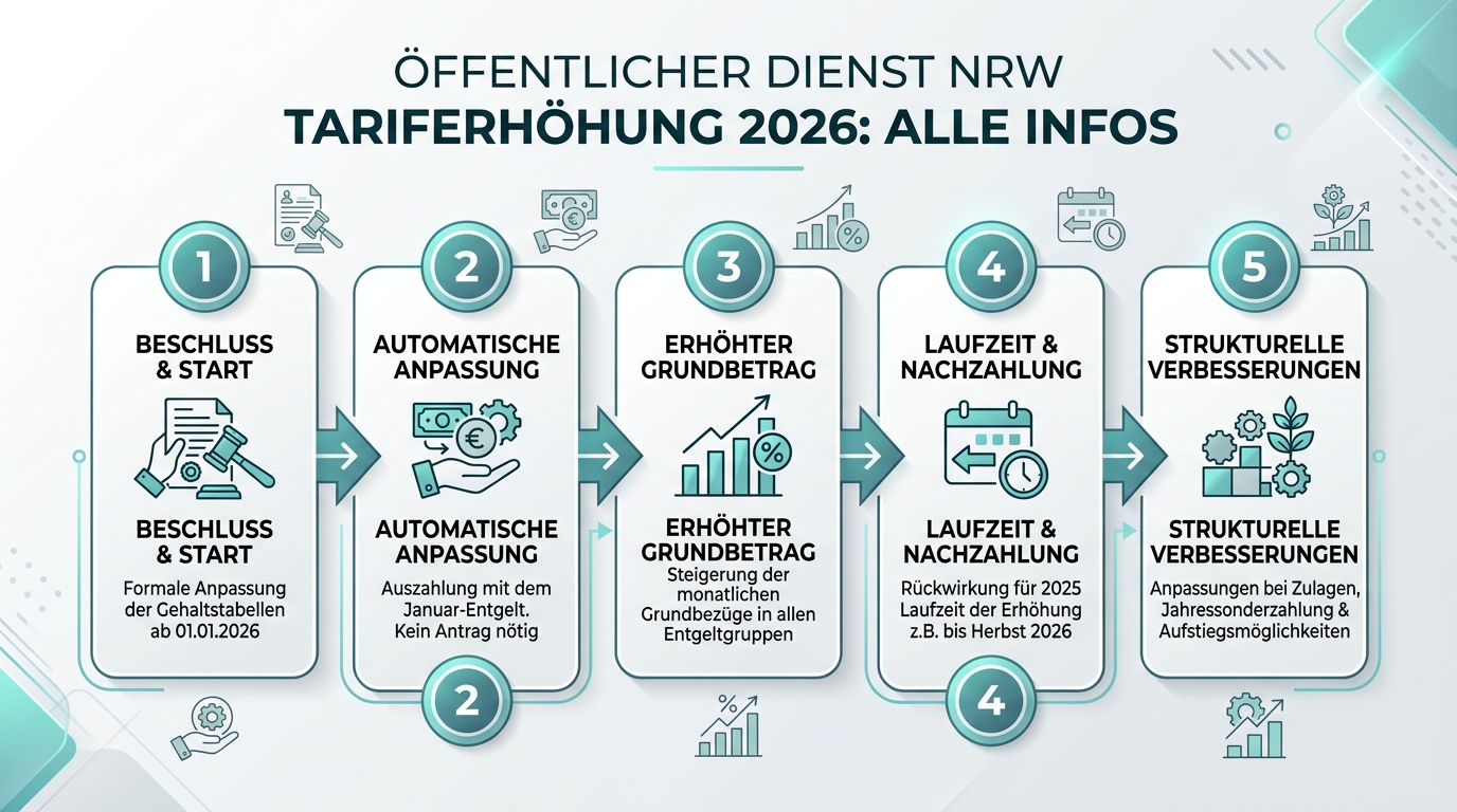 Infografik: öffentlicher dienst nrw tariferhöhung