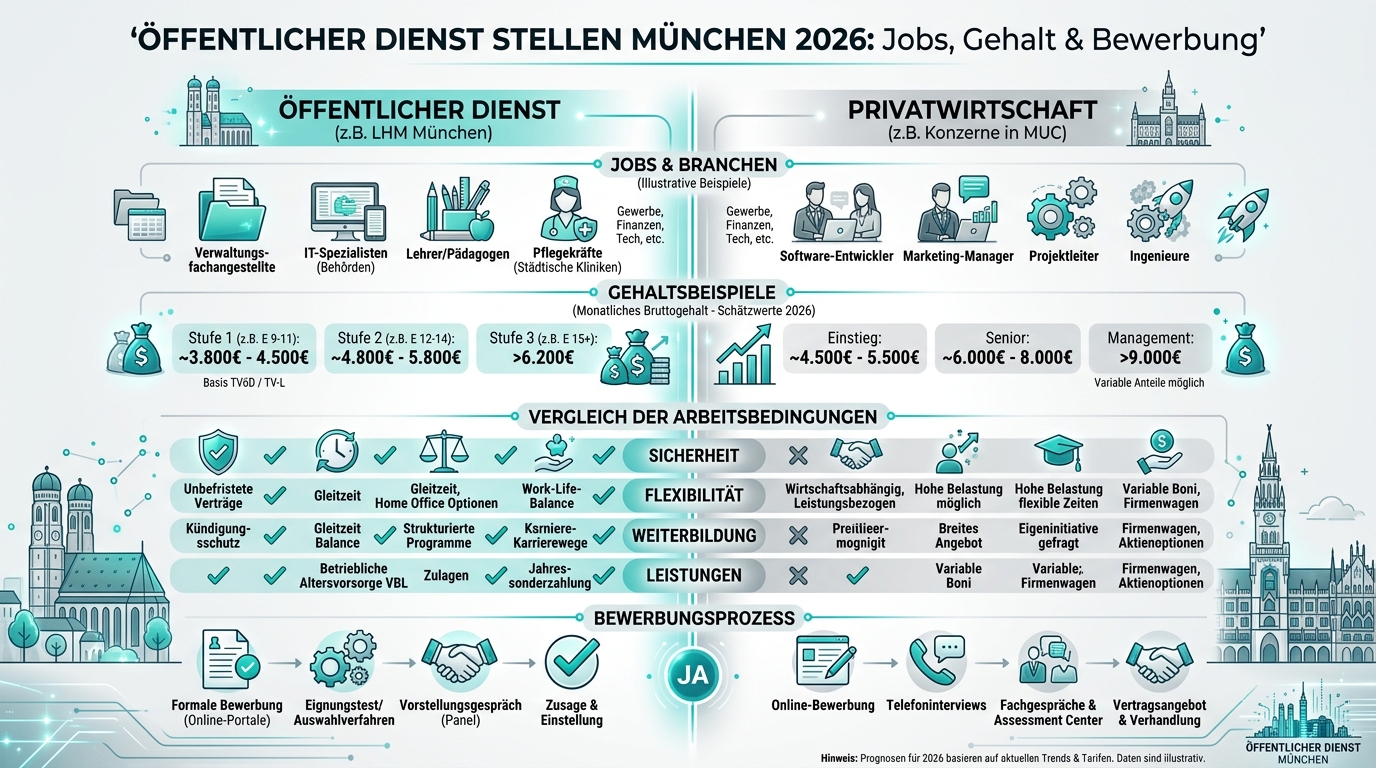 Infografik: öffentlicher dienst stellen münchen