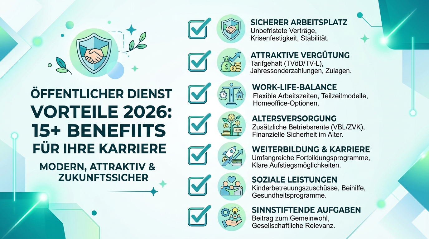 Infografik: öffentlicher dienst vorteile