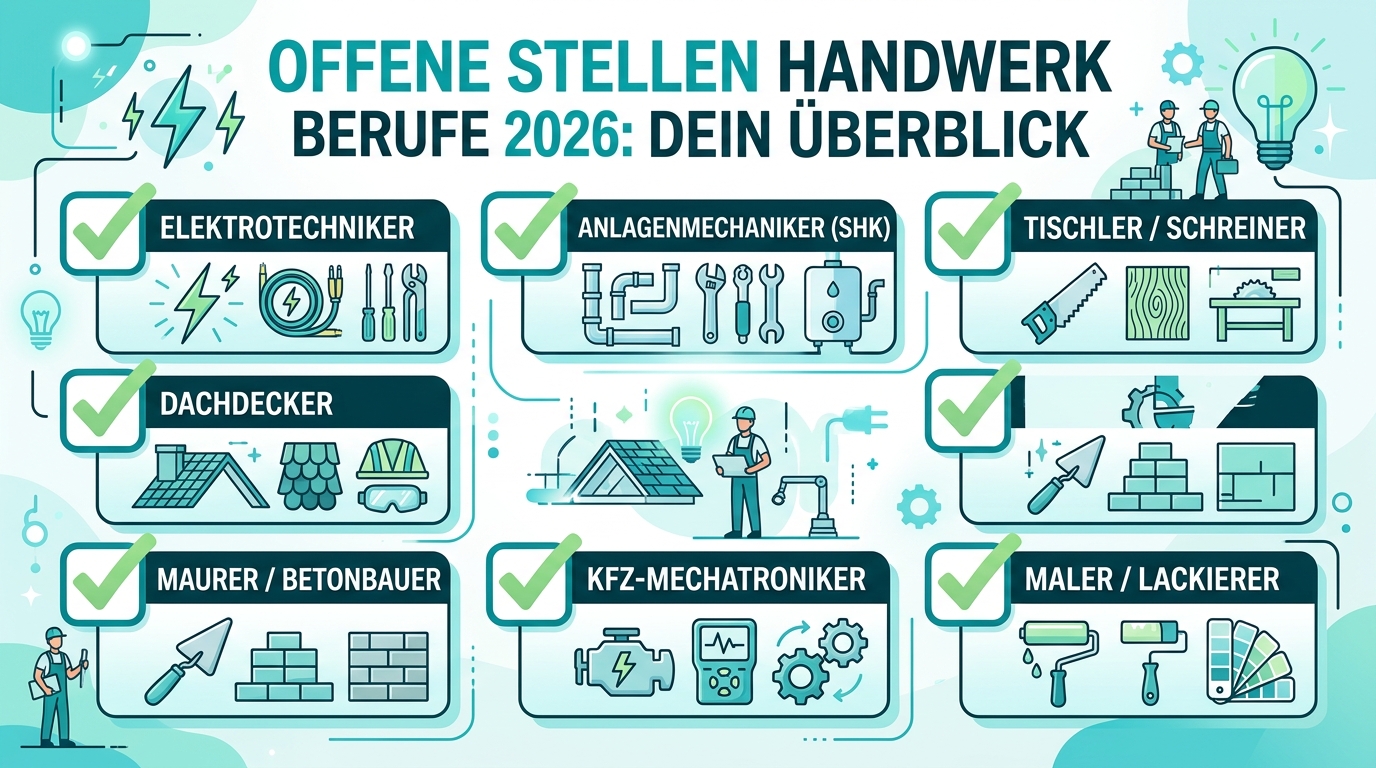 Infografik: offene stellen handwerk berufe