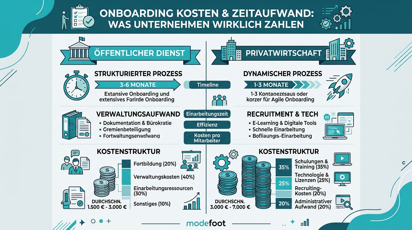 Onboarding Kosten & Zeitaufwand: Was Unternehmen wirklich zahlen Infografik: onboarding kosten zeitaufwand
