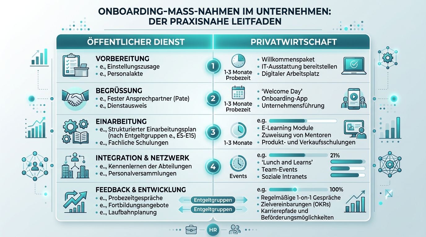 Onboarding-Maßnahmen im Unternehmen: Der praxisnahe Leitfaden Infografik: onboarding massnahmen unternehmen