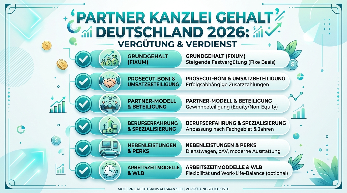 Infografik: partner kanzlei gehalt deutschland