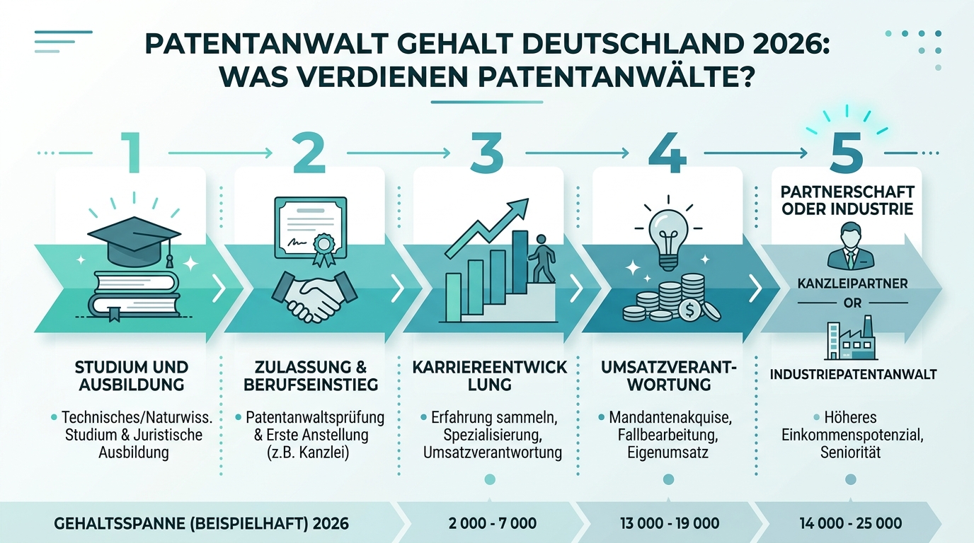 Infografik: patentanwalt gehalt deutschland