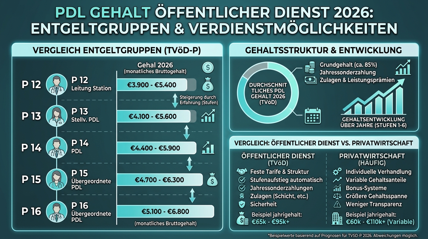 Infografik: pdl gehalt öffentlicher dienst