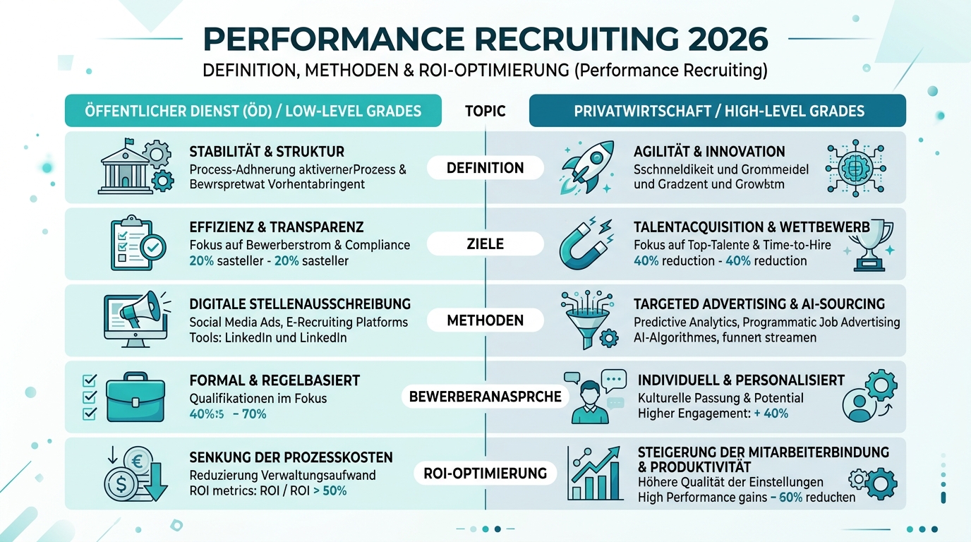 Performance Recruiting 2026: Definition, Methoden & ROI-Optimierung Infografik: performance recruiting