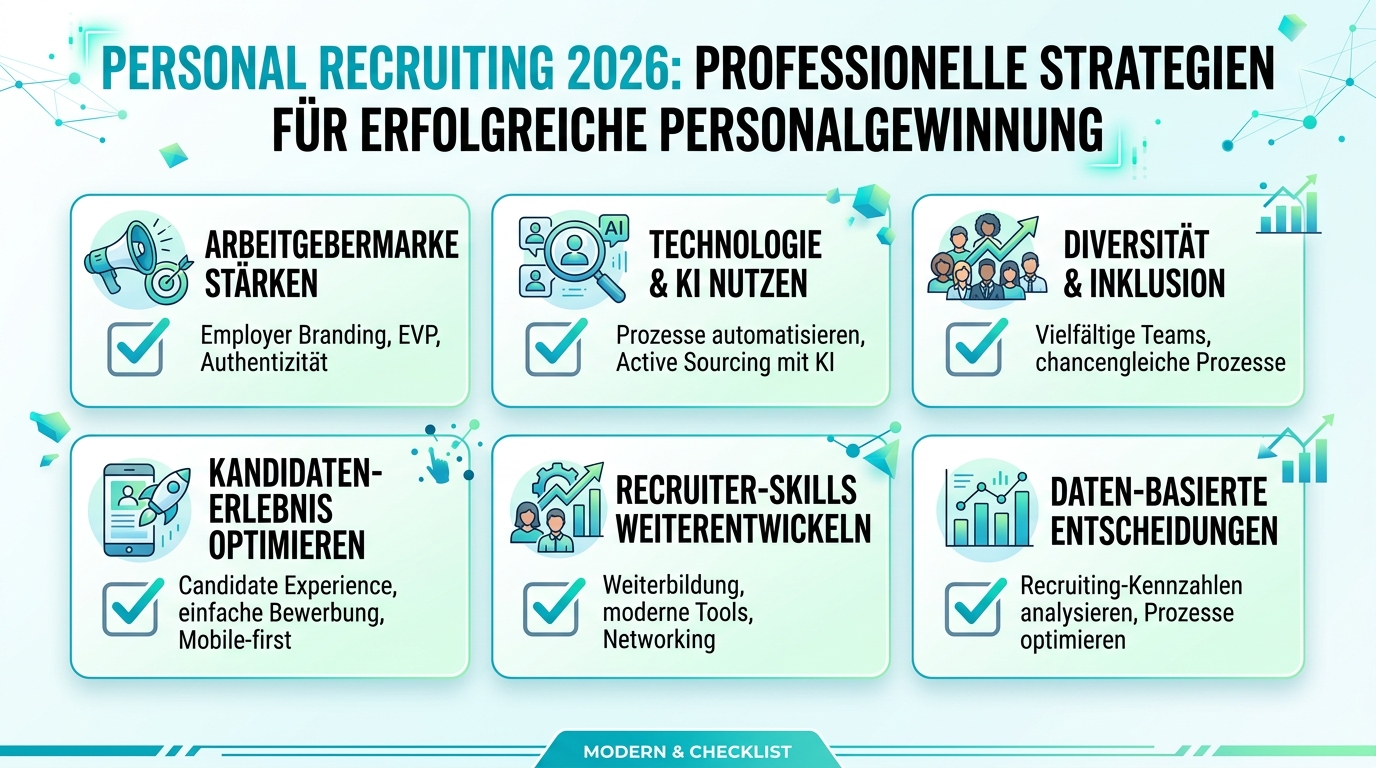 Personal Recruiting 2026: Professionelle Strategien für erfolgreiche Personalgewinnung Infografik: personal recruiting