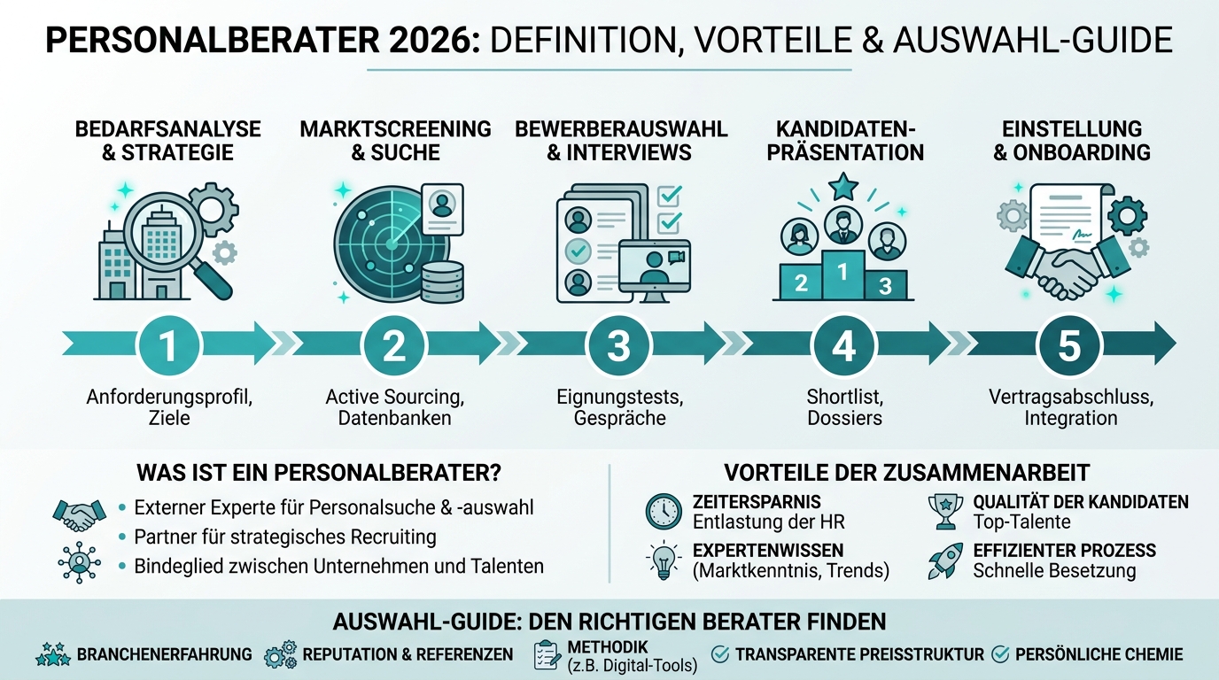 Personalberater 2026: Definition, Vorteile & Auswahl-Guide Infografik: personalberater